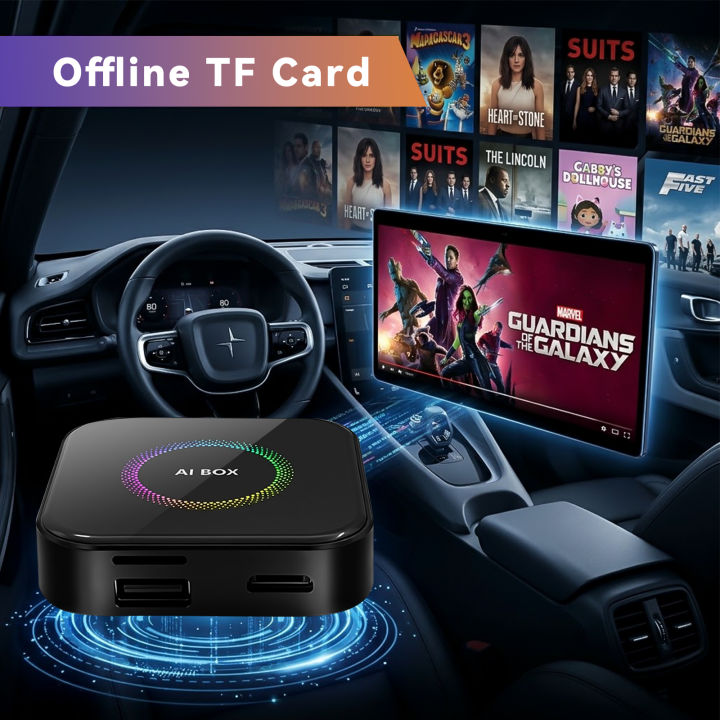 2026 3-in-1 Android 12 CarPlay AI Box Quad-Core Wireless CarPlay