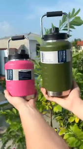 Bình Giữ Nhiệt BOTTLE Có Ống Hút inox /2000ML-1500ML Miệng Bình Rộng 9.5cm Giữ Nhiệt 8-12H