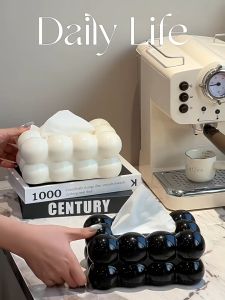 Tempat Tisu Marshmallow Tempat Penyimpanan Tisu Estetik Kotak Tisu Awan Cloud Tissue Box Premium