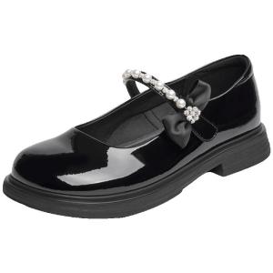 Josiny | Bow Pearl Chunky Heel Mary Jane Shoes