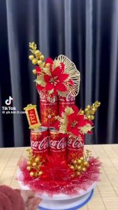 COMBO 2 SÉT - [ Tặng keo nến - đèn led ] Set phụ kiện trang trí tháp nước/ bánh/ deco ngày tết