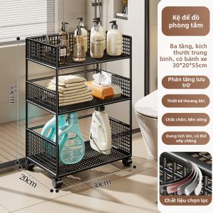 evesigar | Tủ Đựng Tiết Kiệm Không Gian Nhiều Tầng Di Chuyển Được cho Phòng Tắm