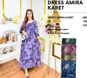 DRESS AMIRA KARET/DRESS PEKALONGAN