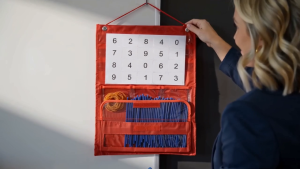 DCENTA-Place Value Pocket Chart Counting Place Value Pocket Chart Easy Hanging for Kids for Classroom