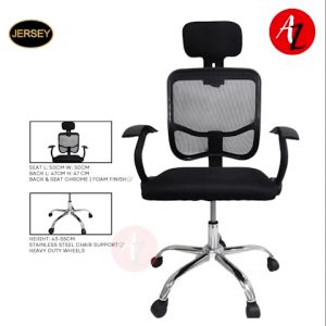 Jersey 45-55CM Office Chair Chrome Base Foam Seat With Arm Rest JS-111 BUY NOW!