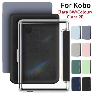 For Kobo Clara Colour BW 2024 2E Case wake up Leather Magnetic Cover N367 N365 N506 Transparent Acrylic Case 6 ebook Funda