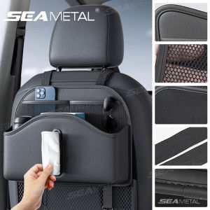 SEAMETAL Car Back Seat Organizer Multi-Functional Seatback Storage Bag Net Pocket Tissue Holder Wear-Resistant Hanging Organizer