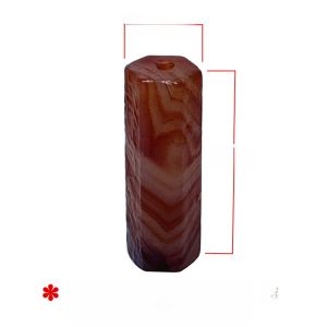 Pure Natural Red Agate Hexagonal Barrel Bead Pendant Aged Star Moon Indestructible Waist Bead Top Bead Vintage Accessories
