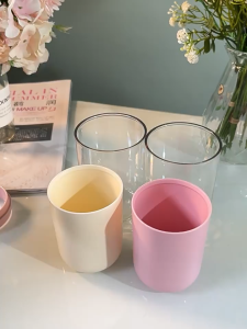 [Ready Stock] Portable Travel Mug Cup Set Toothbrush Storage Toothpaste Dust Proof 旅行洗刷杯套旅游刷牙杯 Cawan Melancong