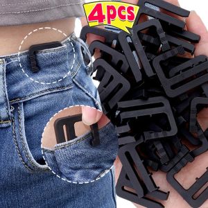4Pcs Waist Adjustable Tighten Invisibility Decoration Couple Buckles Pants Skirts Size Change From Large To Small No Sewing Required