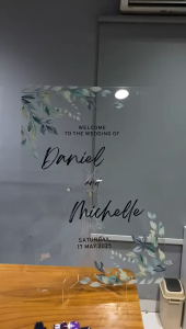 [SG] Customised Personalised Clear Acrylic Stand Wedding Event Birthday Sign Display