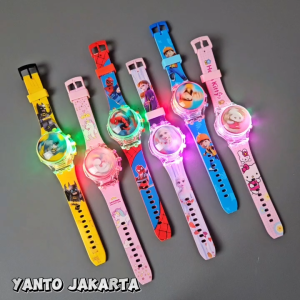 Jam Tangan Anak Spinner Musik Berputar Karakter