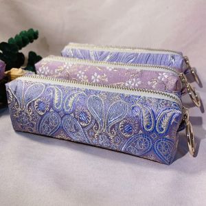 Hebens Original Large Capacity Portable Makeup Bag Stationery Pouch for Students Girls Retro High Aesthetic Value Pen Bag