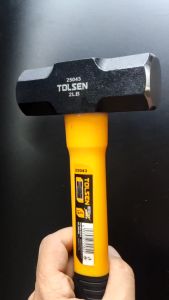 Búa tạ Tolsen 25043 - 900g cán nhựa chống trượt đầu thép carbon búa tạ chính hãng
