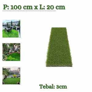 Rumput Sintetis Swiss 3cm Ukuran 100cm x 20cm Termurah 2025-karpet rumput sintetis-rumput sintetis murah-rumput sintetis meteran