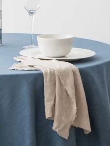 【PD】4 ~10Seater Water-proof Table Cloth Material Cotton Linen Dining Table Cloth Easy to Clean _Water & Oil-Proof_ Tableware Table Runner