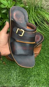 Sandal Kulit Pria Dewasa Slop Selop Full Kulit 100%