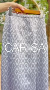 Carisa ผ้าถุงสำเร็จพร้อม พิมพ์ลาย ผ้าไหมเนื้อนิ่มทอพิเศษ ร้านเท้านั้น ทรงสวยเป๊ะ งานจัดเย็บอย่างเนี๊ยบ [5773]