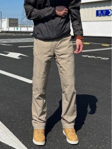 Retro American Cleanfit Deconstructed Quick Dry Work Pants Mens Summer Straight Leg Slimming Versatile Casual Pants