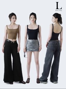 Slimming Illusory Back Clips Integrated Vest Top Wireless Self-Secure Bandeau Tube Bustier Women Matka Cotton Blend Veekei