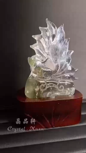 【 现货 】💰幽灵狐仙摆件12cm高｜魅力人缘 × 招财旺运 × 灵性守护｜Phantom Quartz “Fox Spirit”