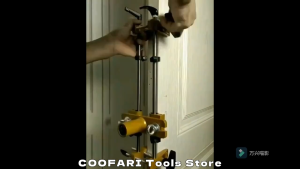 Mortice Lock Jig Set Mortiser Locksmith Woodworking Wood Door Fitting Slot Drill Carbide with Wrench