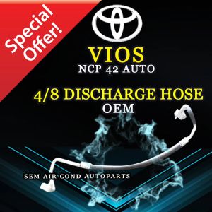 TOYOTA VIOS NCP42 AUTO 2003-2006 YEAR OEM TAIWAN 4/8 DISCHARGE HOSE/ HOS (CAR AIRCOND SYSTEM) HIGH PRESSURE COMPRESSOR TO CONDENSER