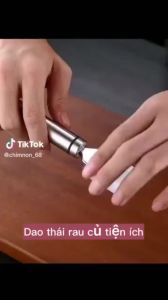 Dao cắt sợi hành chẻ sợi rau muống inox không gỉ có nắp đậy lưỡi dao -LUMBL