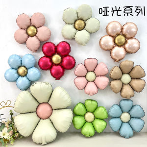 Matte Series Retro Daisy Bóng Bay Năm Cánh Dã Ngoại Ngoài Trời Em Bé Đồ Trang Trí Sinh Nhật Lễ Kỷ Niệm Lễ Hội Bóng Bay Phim Nhôm Hình Người Ngoài Hành Tinh