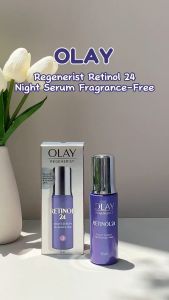 [OLAY Canada] Serum dưỡng da ban đêm Regenerist Retinol24 chống lão hoá Max + Vitamin B3 Night Smoothing Collagen Peptide lọ 40ml
