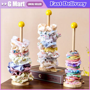 Wood Scrunchie Headband Holder Stand Durable Kids Girls Hair Accessories Organizer Rack Hair Tie Bracelet Display