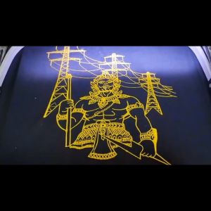 เสื้อช็อปปักลายพระวิษณุไฟฟ้ากำลัง #5สี (สามารถเปลี่ยนข้อความได้)