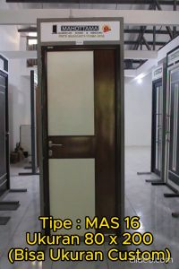 MAHOTTAMA - Pintu Kamar Mandi / Tidur Rumah Utama Aluminium 80 x 200cm Rumah 1 Set Kusen Kunci Handle Engsel Bisa Custom Ukuran Geser / Sliding Door - MAS16