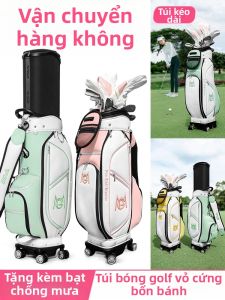 PGM GOLF | Extendable Hardshell Four-Wheel Travel Golf Bag