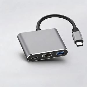 1 PC 3 in 1 USB C Hub Type C 3.0 4K HDMI-compatible Docking Station PD Fast Charge Adapter Splitter for MacBook Phone Computer