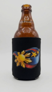 koozies with Philippine flag designs. Skull and sun motifs. For beer bottles-High quality printed designs