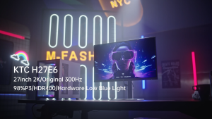 KTC 27" 2K WQHD 320Hz 1ms HDR400 Fast IPS Gaming Monitor Adjust Stand Free-Sync Low Blue Light E-Sports Monitor H27E6