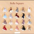 jilbab segi empat kerudung segi 4 bella square terbaru warna coklat pramuka. 