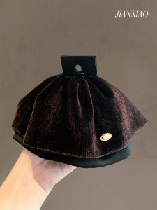 Elegant French Style Velvet Skirt Tail Clip Shark Bite Hair Accessory Versatile Classy Adult Fashion Hair Grips Simple Solid Color