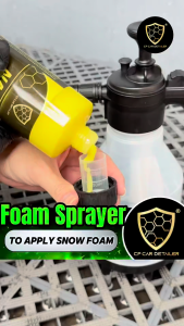 【CP CAR Detailer】Snow Wash Foam Set – Nano Car Shampoo + Foam Sprayer | 2-in-1 Wash & Wax | High Foam + Glossy Finish | Coating Safe