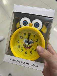 Đồng Hồ Báo Thức Bằng Kim Loại Hình Ong Vàng có Đèn chuông Lớn
