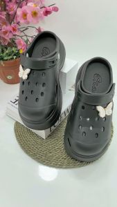 Sandal Baim Wanita Terbaru, Sepatu Sendal Fuji Lucu, dan Wedges Karet untuk Wanita