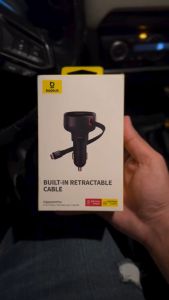 Tẩu sạc dùng trên ô tô 60W Baseus Enjoyment Pro Car Charger tích hợp cáp Type C và iP