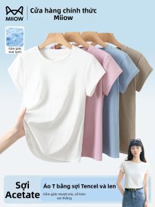 MiiOW | Womens T-Shirt Lyocell Tencel Wool Acetate Round Neck 2026 New