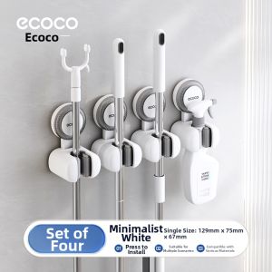 ecoco | Suction Wall-Mounted Bathroom Mop Hanger