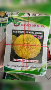 Hạt giống Hoa Vạn Thọ Mỹ Lùn Vàng Chanh F1 T55 THẾ GIỚI GIỐNG HOA (Gói 50 hạt & 1gr) - Date 2028