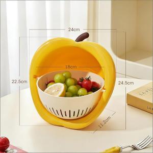 EELHOE | [P] Cute Fruit-shaped Drain Basket Fruit Washing Basin Drain Basket Thickened Vegetable Drain Basket For Kitchen