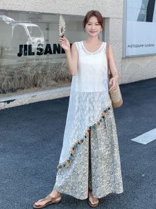 YINLUOYA | Unique Beautiful Set Skirt Anti-Aging Lazy Style Summer New Irregular Design Half Skirt Two-Piece Set Women Elegant Fashion