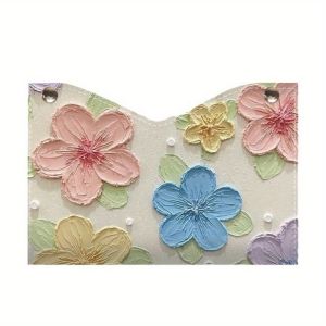 Elegant Floral Pattern Tissue Box - Oil Painting Style Perfect for Living Room Desktop Storage or Home Dining Room Decoration