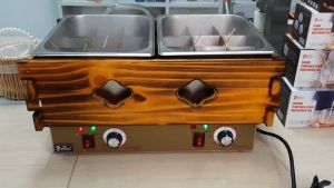 หม้อโอเด้ง 18ช่อง ไฟฟ้า หม้อต้มโอเด้งวัสดุทั้งหมด สแตนกรอบไม้ 📌 พร้อมส่ง